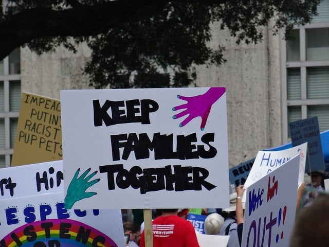 Sharing Tres Leches Cake in America #familiesbelongtogether